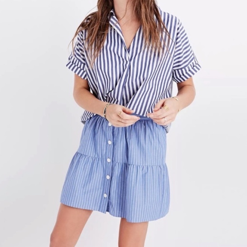 Madewell Bistro Striped Skirt XS